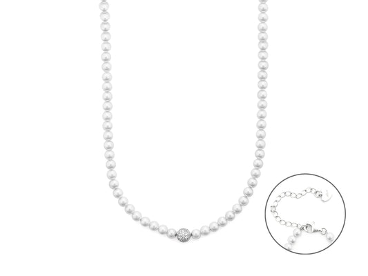 CL PERLA+SFERA PAVE BIANCA
