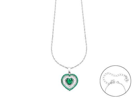 CL CUORE ZIRC VERDI E BIA