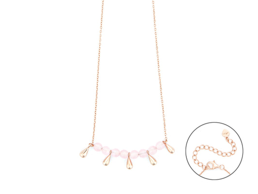 CL ORO ROSA GOCCE E QUARZO ROS