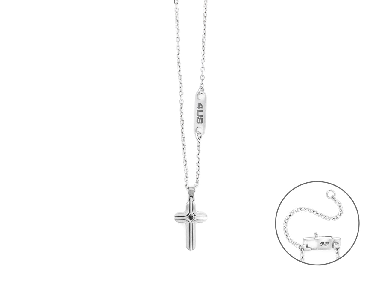 CL CROCE ACC E ZIRCONE NERO
