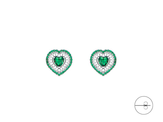 OR CUORE ZIRC VERDI E BIA
