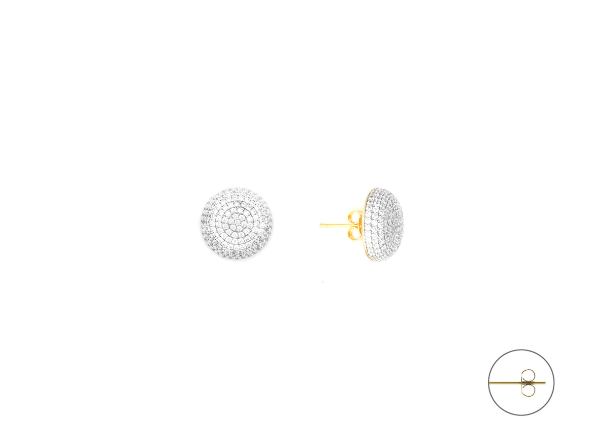 ORECCH OTTONE ORO ZIRC BIANC