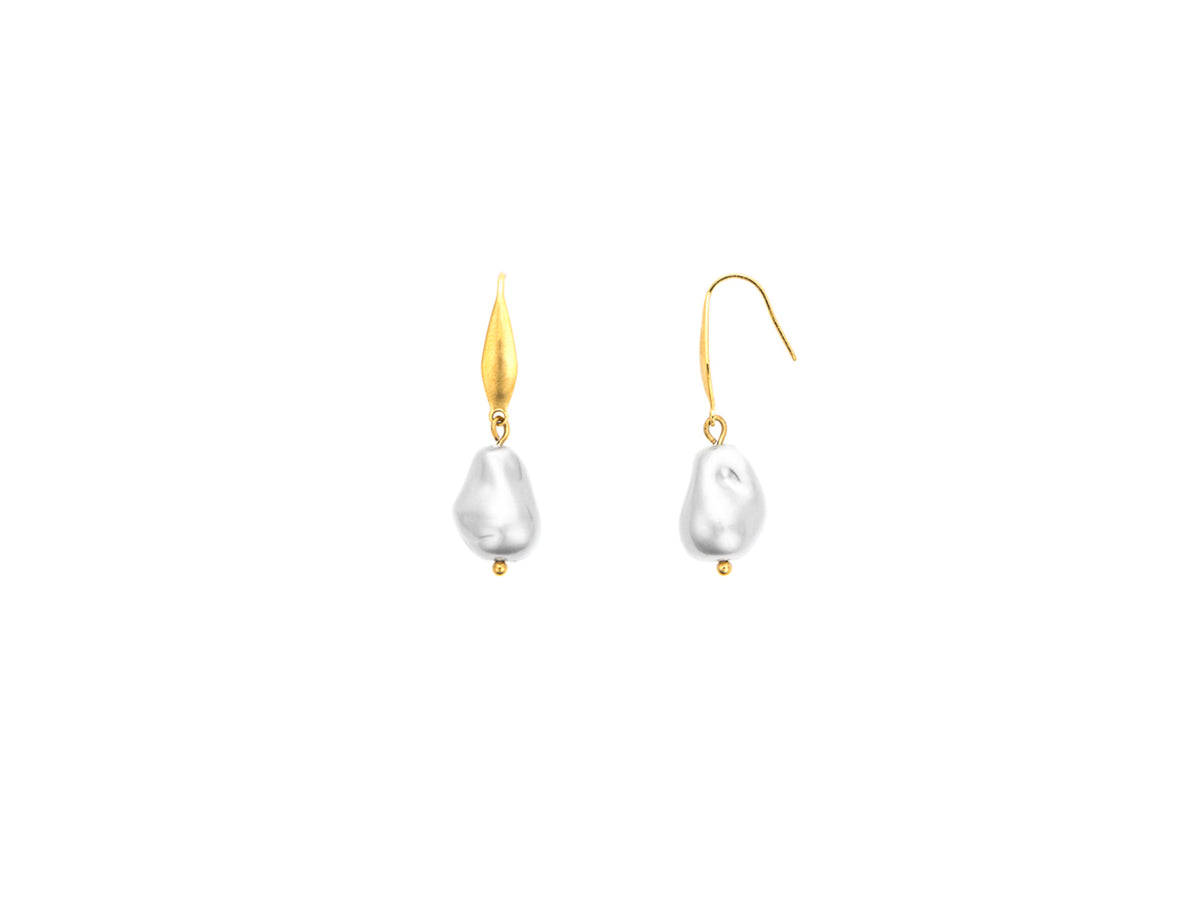 ORECC ACC PVD ORO PERLA BIANCA
