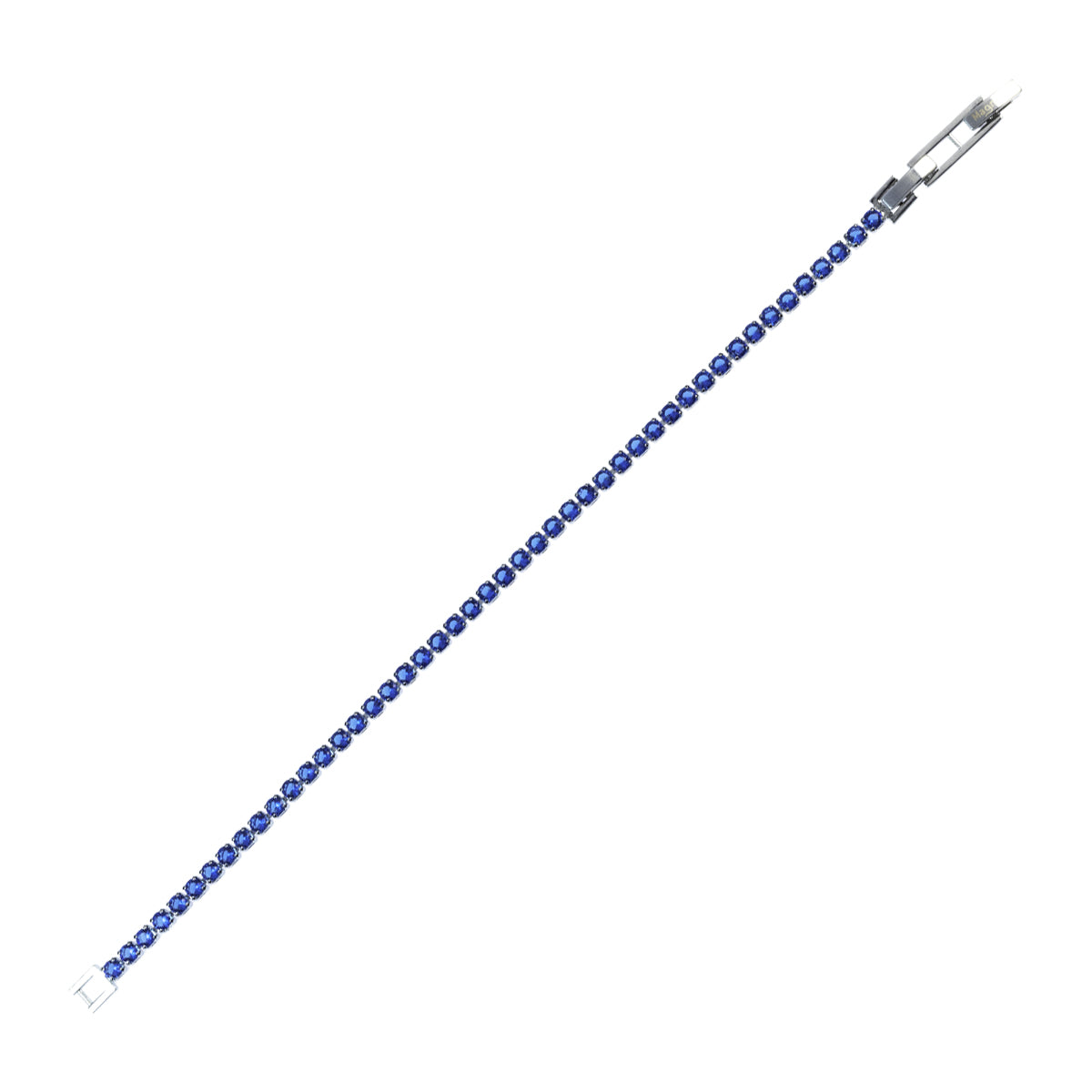 Bracciale Tennis in metallo anallergico con vera placcatura in oro e zirconi cubici Blu – BC5053BL