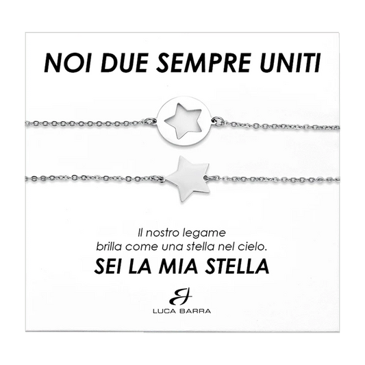 BRACCIALI DONNA IN ACCIAIO CON STELLE
