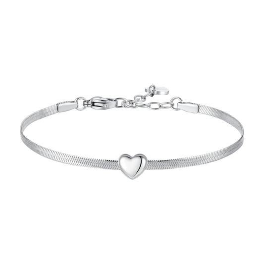 BRACCIALE DONNA IN ACCIAIO CON CUORE