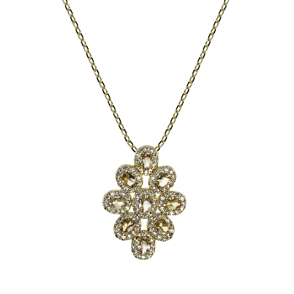 Collana in metallo anallergico con zirconi e vera placcatura oro Giallo – CL5096CH