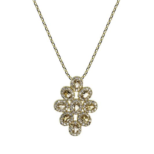 Collana in metallo anallergico con zirconi e vera placcatura oro Giallo – CL5096CH
