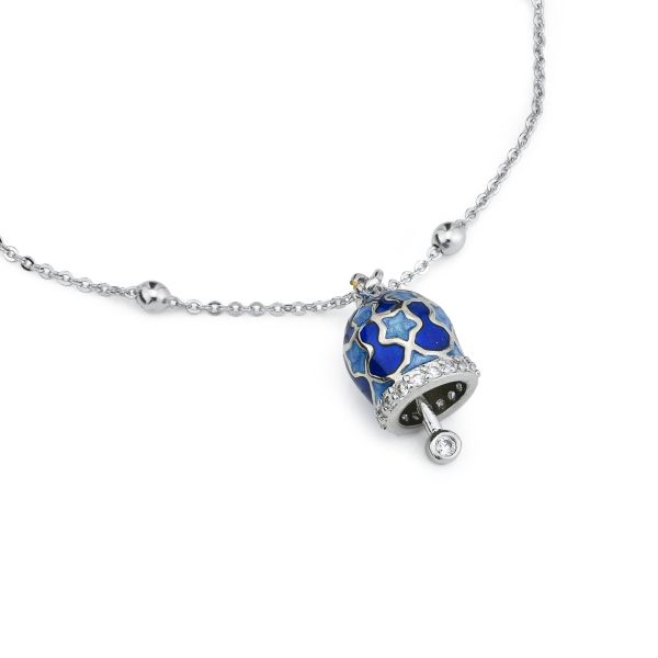 Bracciale con campanella portafortuna azzurra