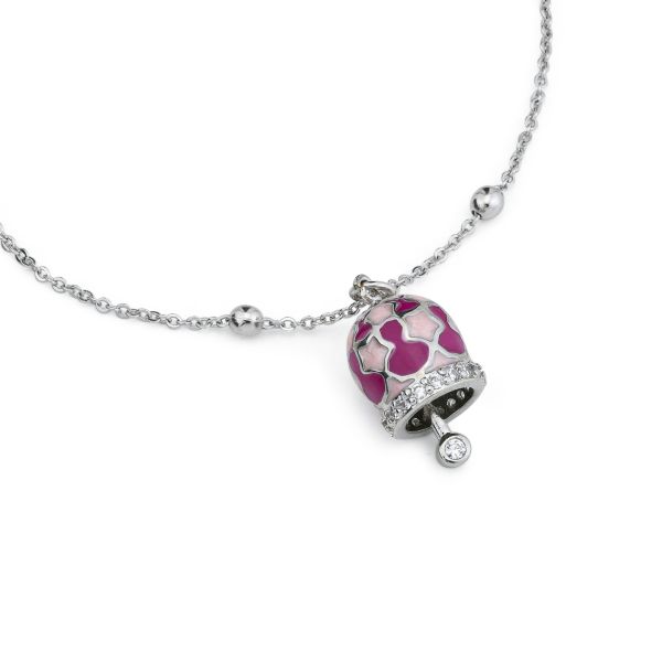 Bracciale con campanella portafortuna azzurra
