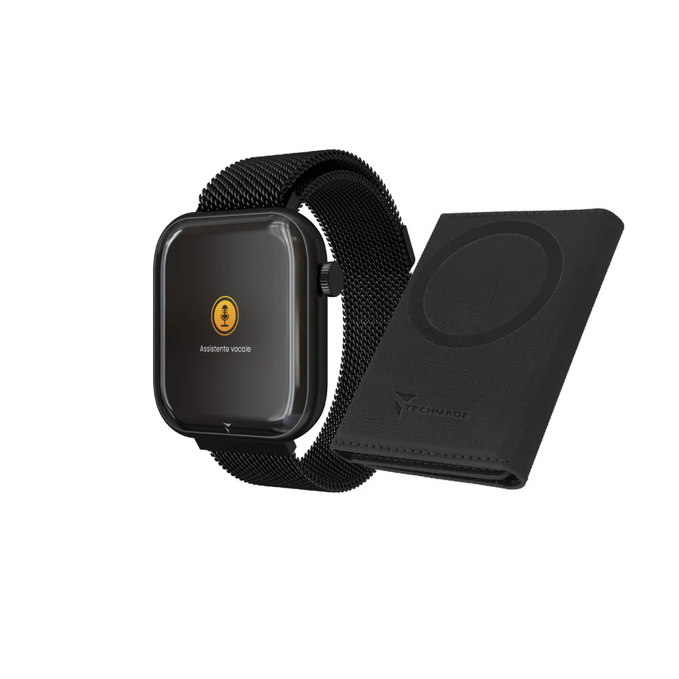 Smartwatch Glam con Intelligenza Artificiale - Bundle Pack con Wallet