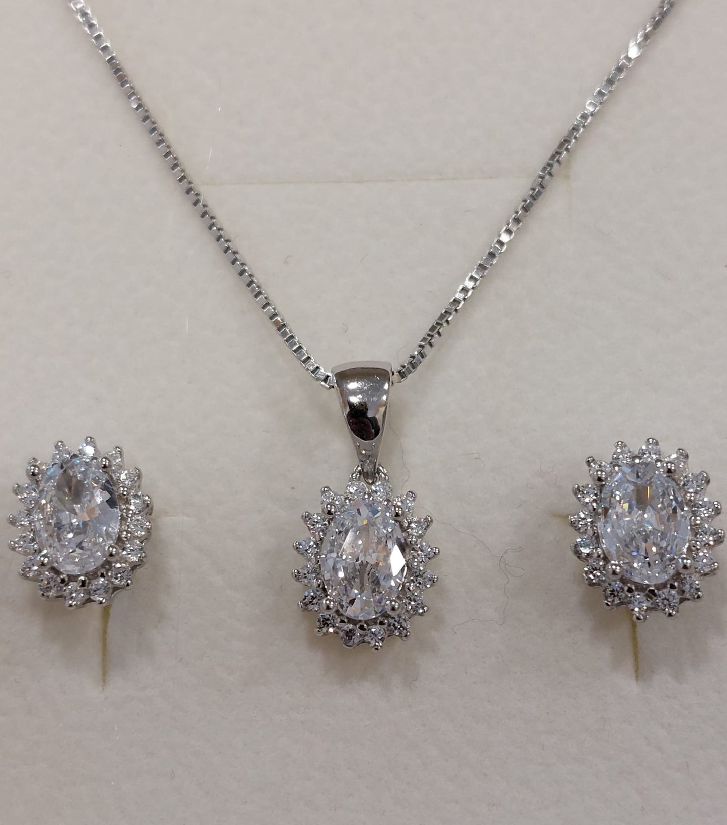 Parure KATE in argento 925 con zirconi bianchi