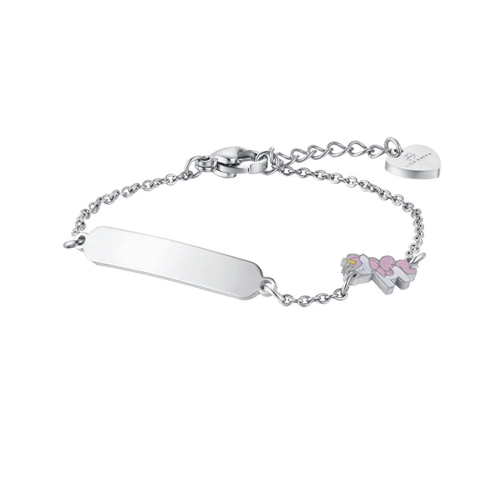 BRACCIALE BAMBINA IN ACCIAIO CON UNICORNO