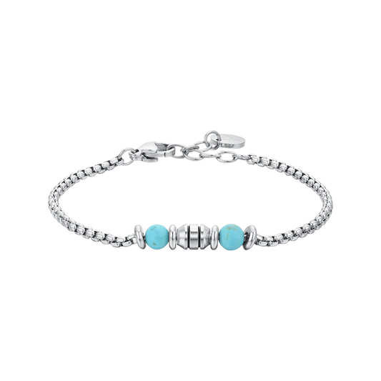 BRACCIALE BAMBINO IN ACCIAIO PIETRE TURCHESI