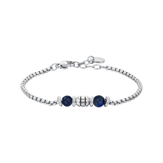 BRACCIALE BAMBINO IN ACCIAIO PIETRE BLU