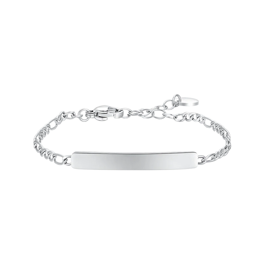BRACCIALE BAMBINO IN ACCIAIO CON PIASTRA
