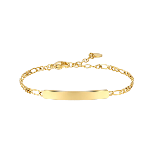 BRACCIALE BAMBINO IN ACCIAIO IP GOLD CON PIASTRA