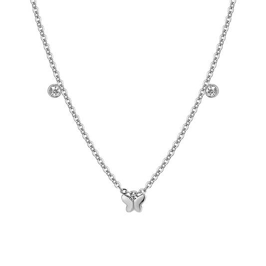 COLLANA BAMBINA IN ACCIAIO CON FARFALLE