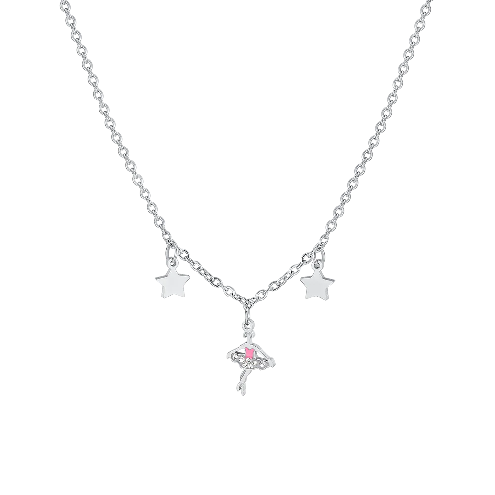COLLANA BAMBINA IN ACCIAIO CON BALLERINA