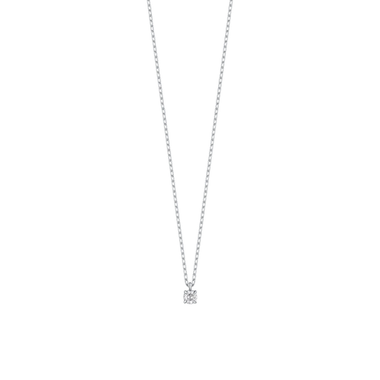 COLLANA BAMBINA IN ACCIAIO CON ZIRCONE BIANCO