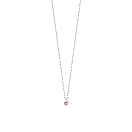 COLLANA BAMBINA IN ACCIAIO CON ZIRCONE ROSA