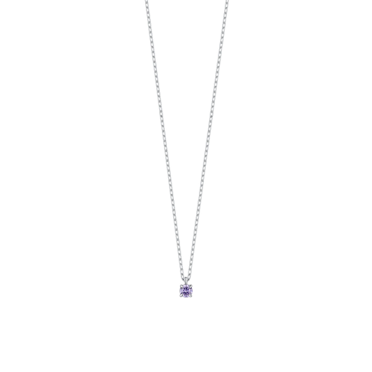COLLANA BAMBINA IN ACCIAIO CON ZIRCONE VIOLA