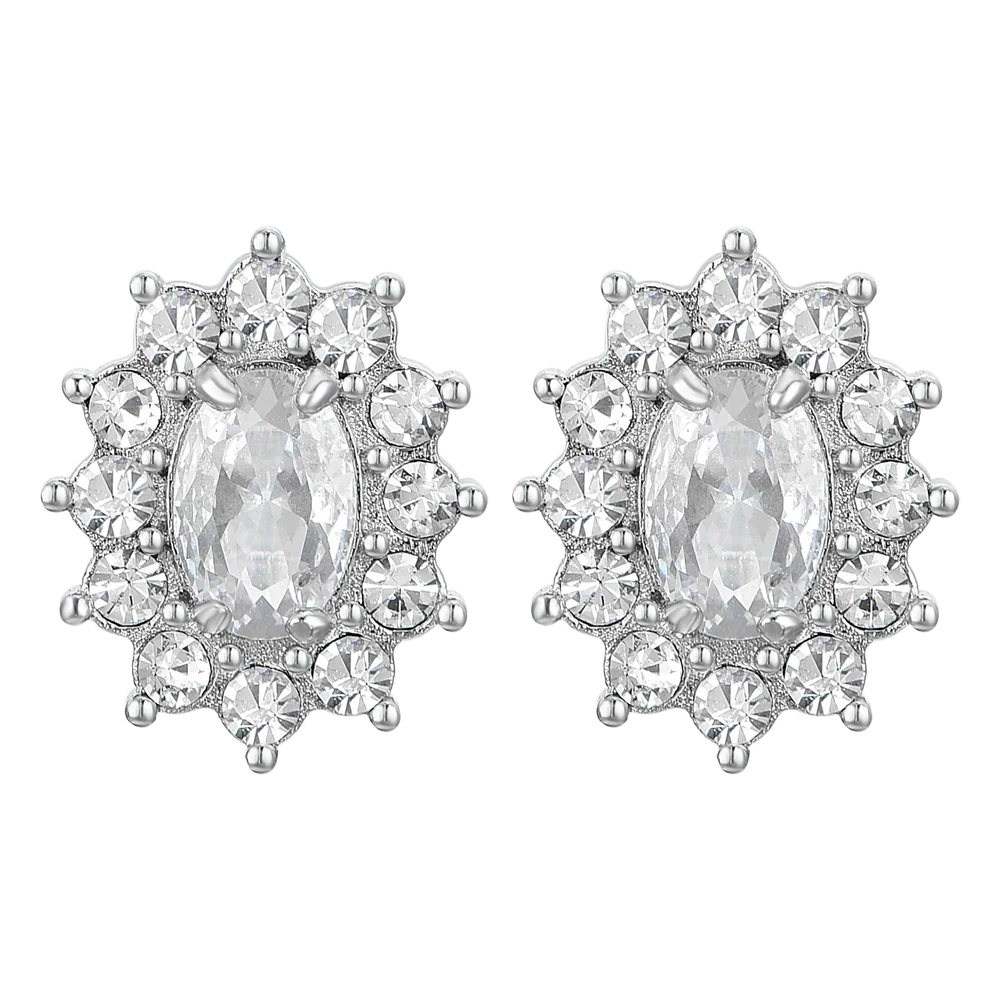 ORECCHINI DONNA IN ACCIAIO CRISTALLI E ZIRCONE BIANCO