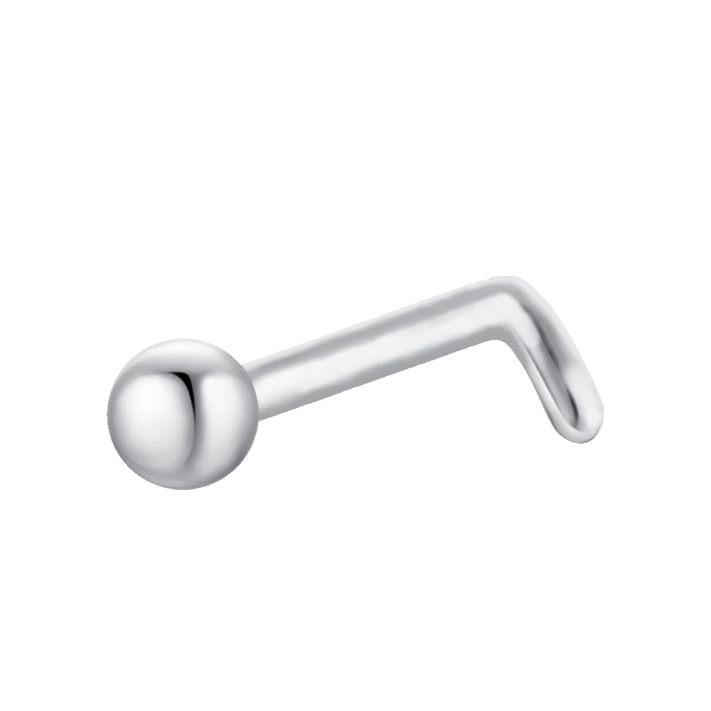 PIERCING NASO DONNA IN ACCIAIO CON SFERA IN ACCIAIO