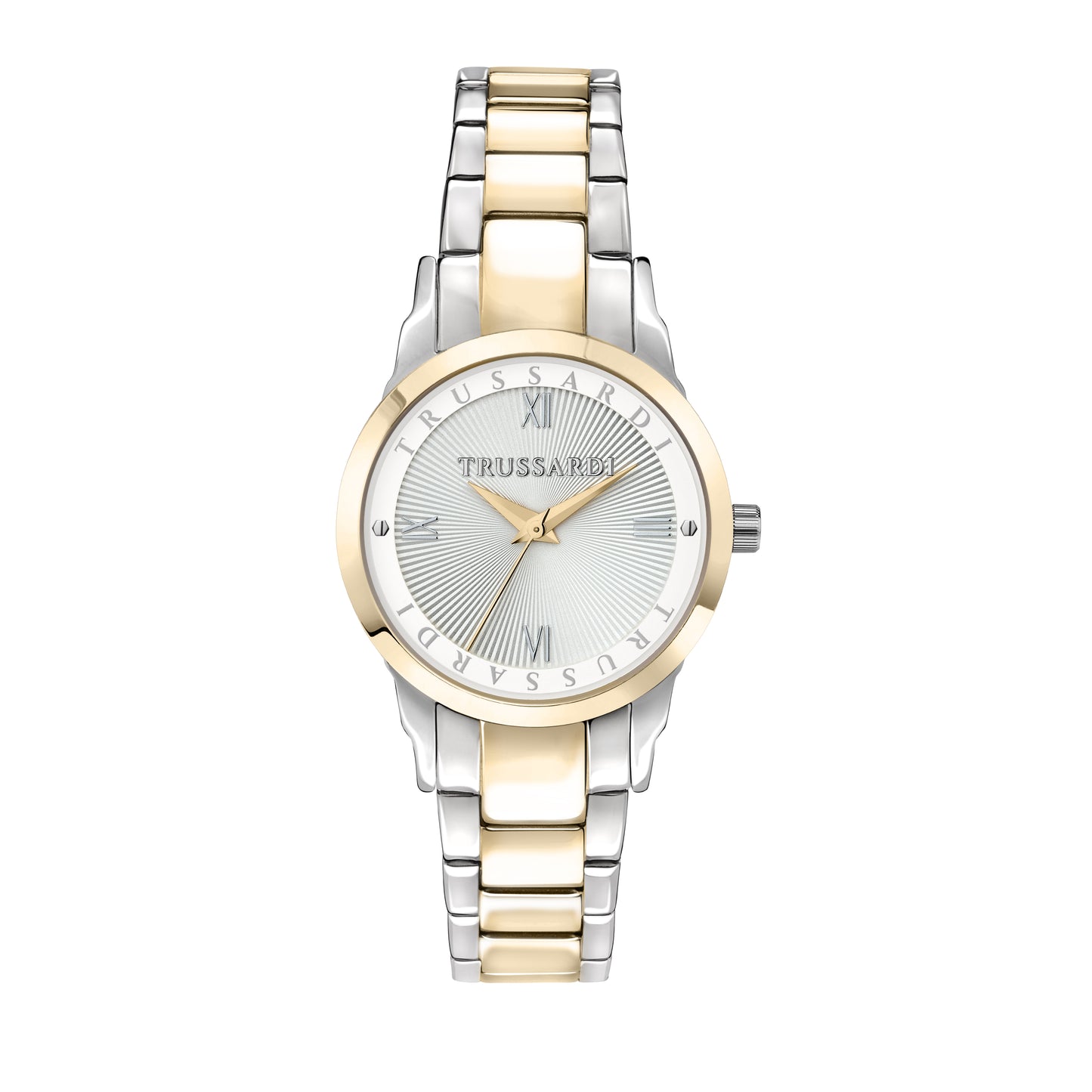 T-BENT 32MM 3H W/SILVER DIAL BR SS+YG