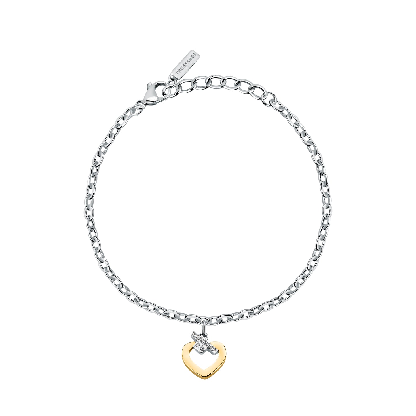 T-LOGO BR PENDANT SS YG CRYSATL 16+3CM