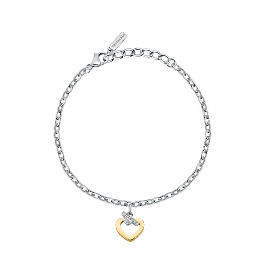 T-LOGO BR PENDANT SS YG CRYSATL 16+3CM