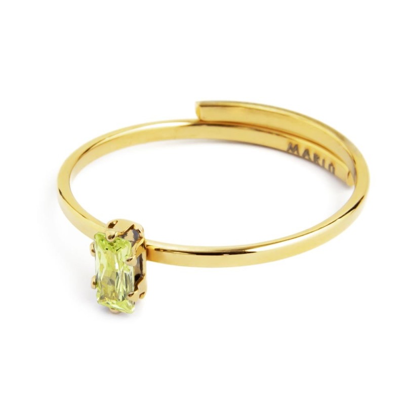 Anello con zircone baguette