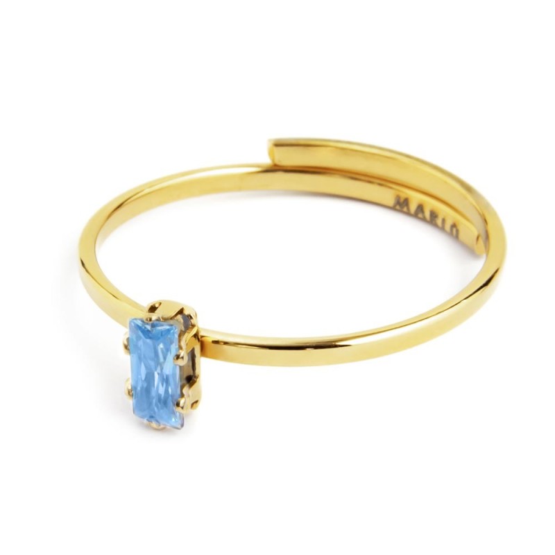 Anello con zircone baguette