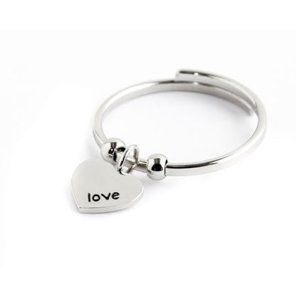 Anello cuore pendente