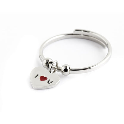 Anello cuore pendente