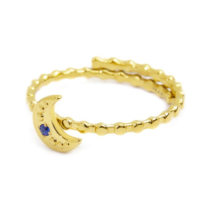 Anello luna con zircone