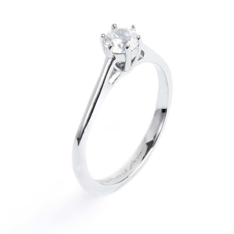 Anello solitario zircone 4,25mm