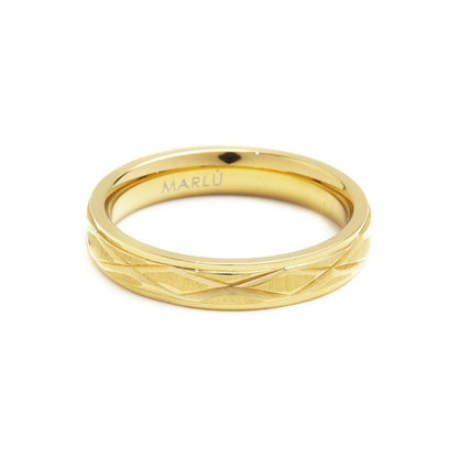 Anello texture a rombo