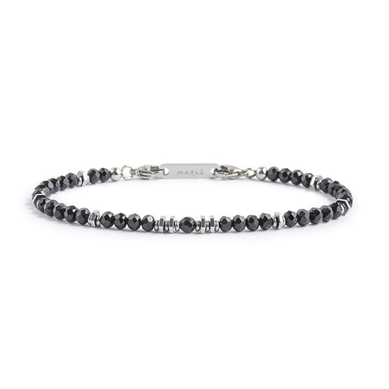 Bracciale agata nera ed ematite