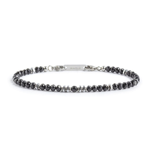 Bracciale agata nera ed ematite