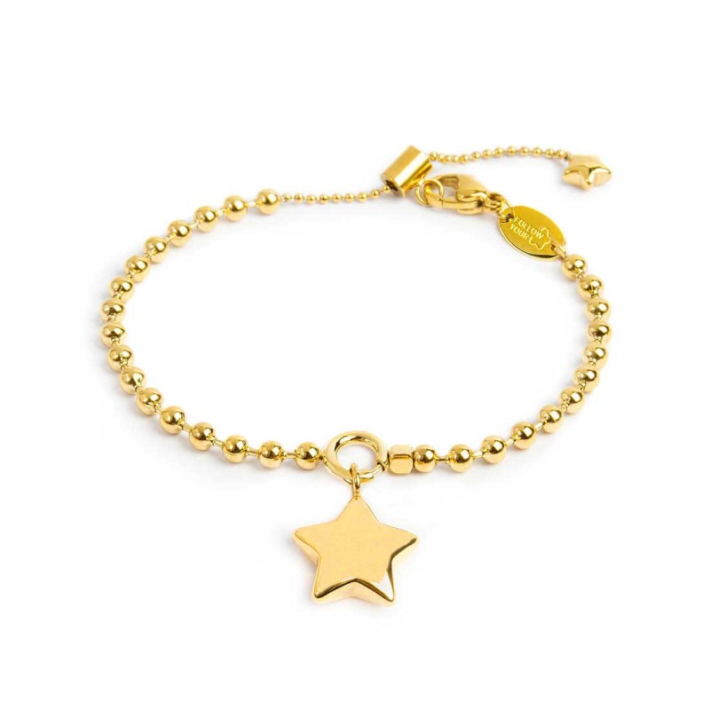 Bracciale catena a sfere con stella