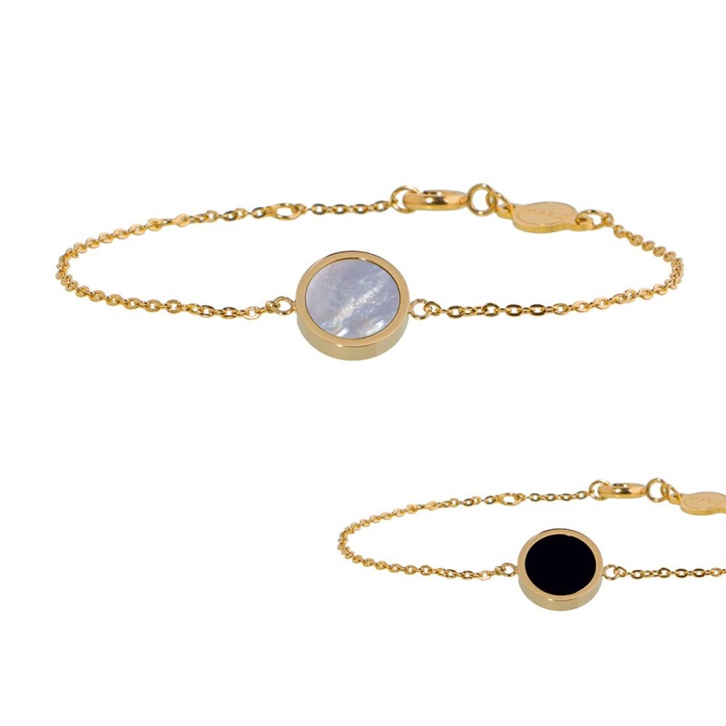 Bracciale con acrilico e madreperla
