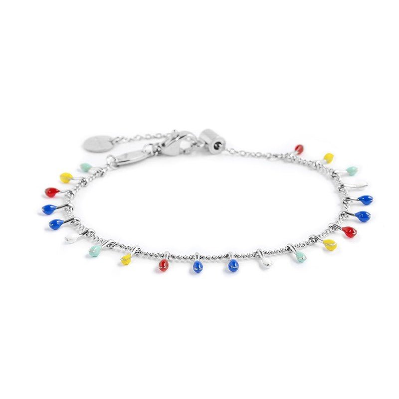 Bracciale con pendenti smaltati