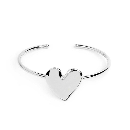 Bracciale rigido con cuore irregolare