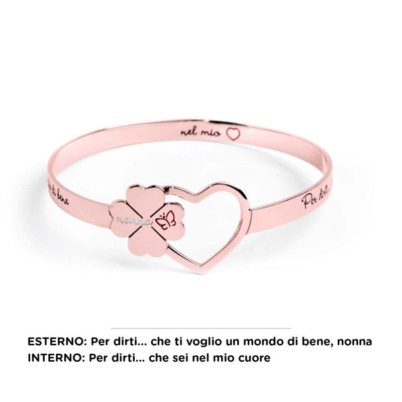 Bracciale rigido nonna quadrifoglio
