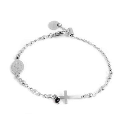 Bracciale rosario con croce