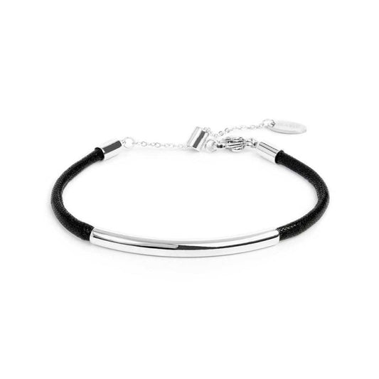 Bracciale triplo filo con cordino cerato con tubolare centrale