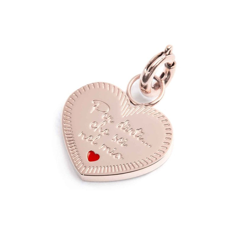 Charm cuore amica con zircone