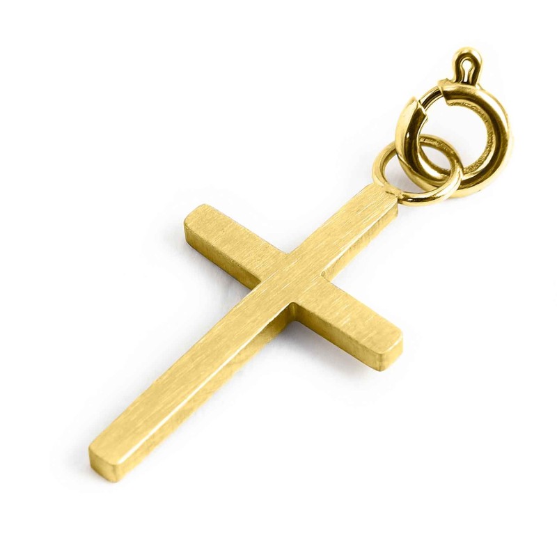 Charm croce satinata
