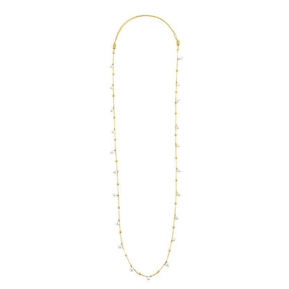 Collana catena con perle e sfere